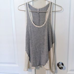 ✧SALE✧ Anthropologie Gray and Cream Racerback